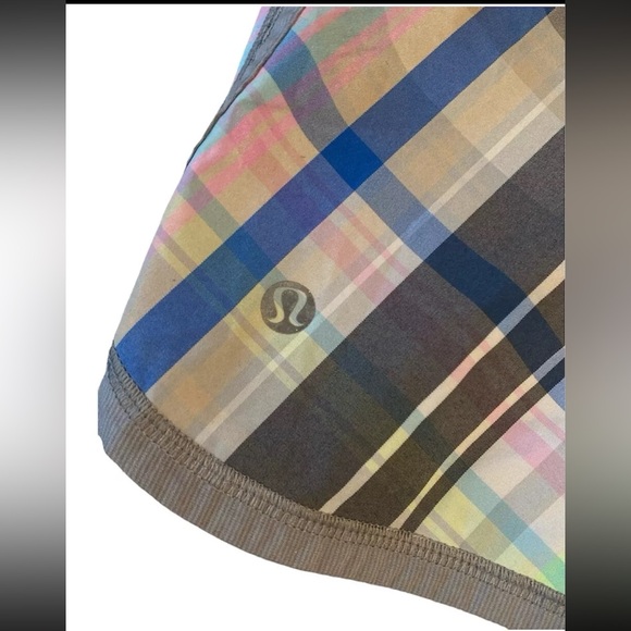 LULULEMON Run Speed Short Size 10 Rad Plaid Lullaby Reflective Ambient Gray - Picture 3 of 7